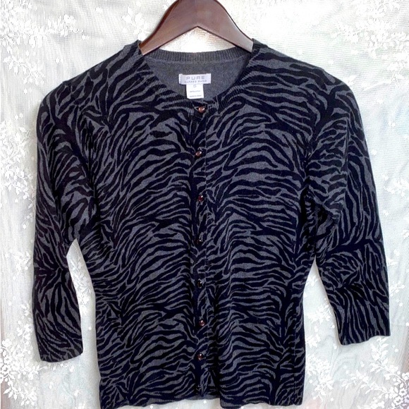 Pure alFred sung zebra strip cardigan - Picture 1 of 2